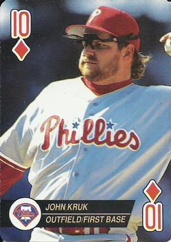 1993 Bicycle Aces Playing Cards #10♦ John Kruk Front