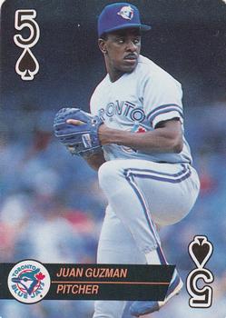 1993 Bicycle Aces Playing Cards #5♠ Juan Guzman Front