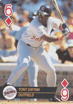 1993 Bicycle Aces Playing Cards #6♦ Tony Gwynn Front