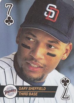 1993 Bicycle Aces Playing Cards #7♣ Gary Sheffield Front