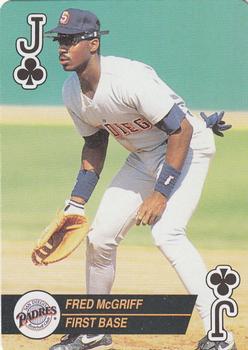 1993 Bicycle Aces Playing Cards #J♣ Fred McGriff Front