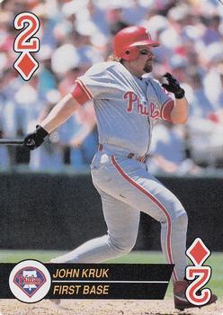 1994 Bicycle Aces Playing Cards #2♦ John Kruk Front