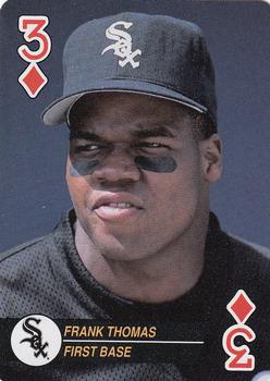 1994 Bicycle Aces Playing Cards #3♦ Frank Thomas Front