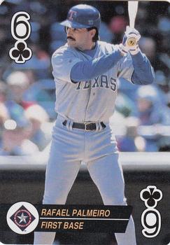 1994 Bicycle Aces Playing Cards #6♣ Rafael Palmeiro Front