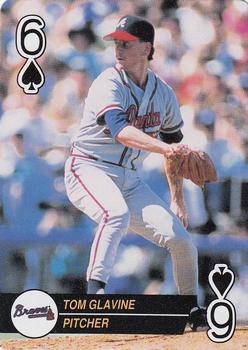 1994 Bicycle Aces Playing Cards #6♠ Tom Glavine Front