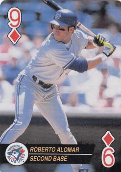1994 Bicycle Aces Playing Cards #9♦ Roberto Alomar Front