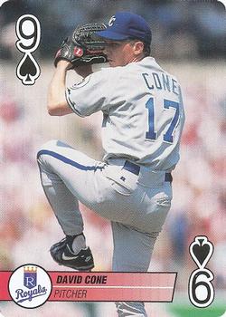 1995 Bicycle Aces Playing Cards #9♠ David Cone Front