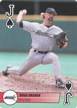 1995 Bicycle Aces Playing Cards #J♠ Doug Drabek Front