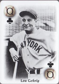 2000 U.S. Playing Card Co. All Century Team #Q♣ Lou Gehrig Front