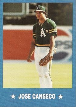 1989 Pacific Cards & Comics Series I (unlicensed) #8 Jose Canseco Front