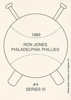 1989 Pacific Cards & Comics Series III (unlicensed) #4 Ron Jones Back