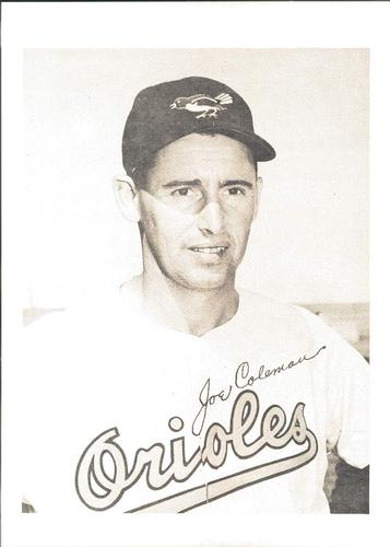 1954 Baltimore Orioles Picture Pack #NNO Joe Coleman Front