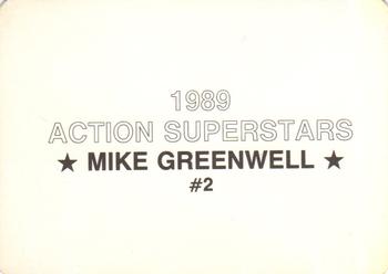 1989 Action Superstars (unlicensed) #2 Mike Greenwell Back