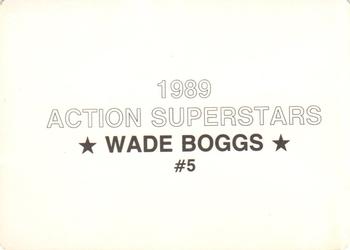 1989 Action Superstars (unlicensed) #5 Wade Boggs Back