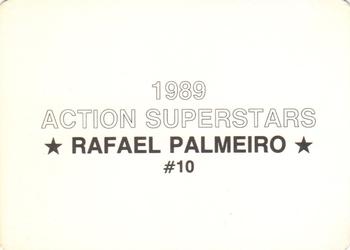 1989 Action Superstars (unlicensed) #10 Rafael Palmeiro Back