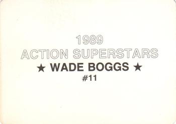 1989 Action Superstars (unlicensed) #11 Wade Boggs Back
