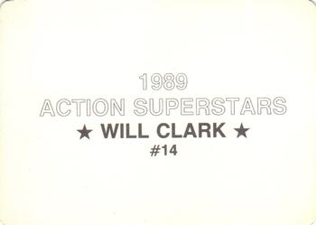 1989 Action Superstars (unlicensed) #14 Will Clark Back