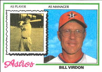 1978 Topps Burger King Houston Astros #1 Bill Virdon Front
