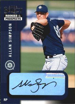 2002 Select Rookies & Prospects #5 Allan Simpson Front