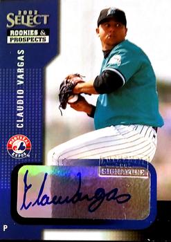2002 Select Rookies & Prospects #22 Claudio Vargas Front
