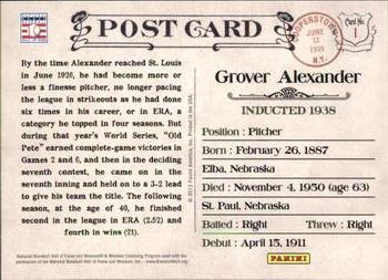 2012 Panini Cooperstown - Bronze History #1 Grover Cleveland Alexander Back