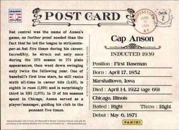 2012 Panini Cooperstown - Bronze History #2 Cap Anson Back