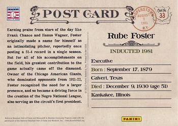 2012 Panini Cooperstown - Bronze History #33 Rube Foster Back