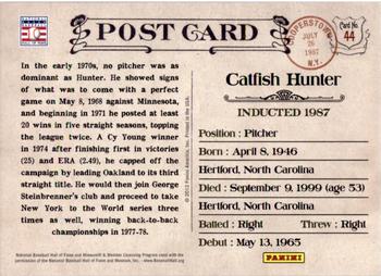 2012 Panini Cooperstown - Bronze History #44 Catfish Hunter Back