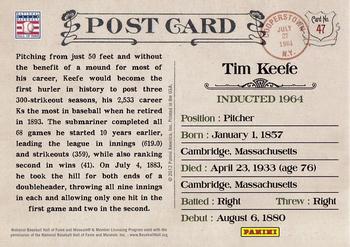 2012 Panini Cooperstown - Bronze History #47 Tim Keefe Back