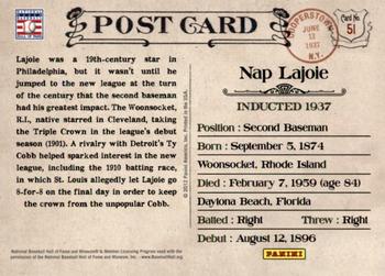 2012 Panini Cooperstown - Bronze History #51 Nap Lajoie Back