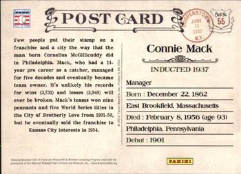 2012 Panini Cooperstown - Bronze History #55 Connie Mack Back