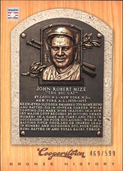 2012 Panini Cooperstown - Bronze History #62 Johnny Mize Front