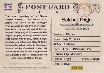 2012 Panini Cooperstown - Bronze History #67 Satchel Paige Back