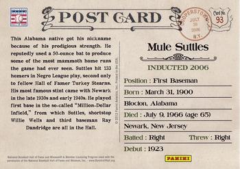 2012 Panini Cooperstown - Bronze History #93 Mule Suttles Back