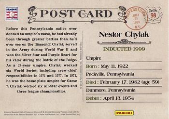 2012 Panini Cooperstown - Bronze History #98 Nestor Chylak Back