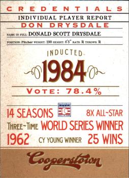 2012 Panini Cooperstown - Credentials #4 Don Drysdale Front