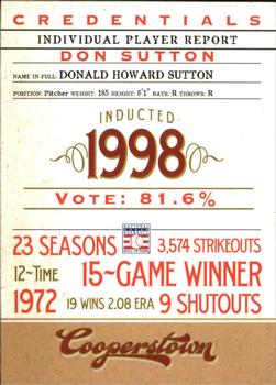 2012 Panini Cooperstown - Credentials #9 Don Sutton Front