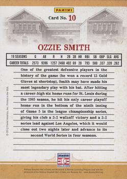 2012 Panini Cooperstown - Credentials #10 Ozzie Smith Back