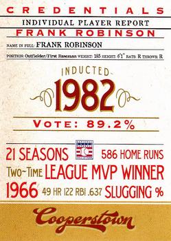 2012 Panini Cooperstown - Credentials #11 Frank Robinson Front