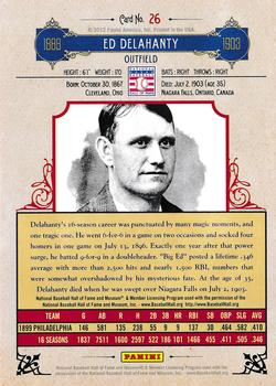 2012 Panini Cooperstown - Crystal Collection #26 Ed Delahanty Back