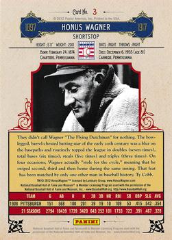 2012 Panini Cooperstown - Crystal Collection #3 Honus Wagner Back