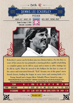 2012 Panini Cooperstown - Crystal Collection #42 Dennis Eckersley Back