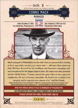 2012 Panini Cooperstown - Crystal Collection #8 Connie Mack Back