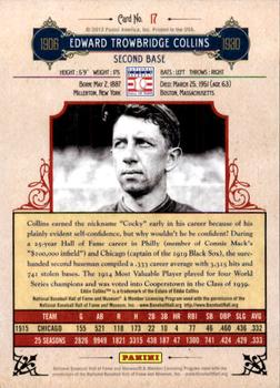 2012 Panini Cooperstown - Crystal Collection #17 Eddie Collins Back
