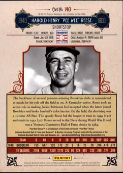 2012 Panini Cooperstown - Crystal Collection #140 Pee Wee Reese Back