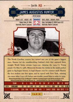 2012 Panini Cooperstown - Crystal Collection #143 Catfish Hunter Back