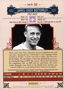 2012 Panini Cooperstown - Crystal Collection #158 Jim Bottomley Back