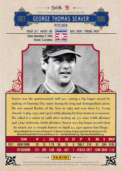 2012 Panini Cooperstown - Crystal Collection #91 Tom Seaver Back