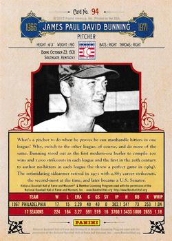 2012 Panini Cooperstown - Crystal Collection #94 Jim Bunning Back