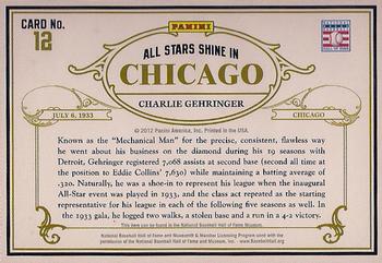 2012 Panini Cooperstown - Famous Moments #12 Charlie Gehringer Back
